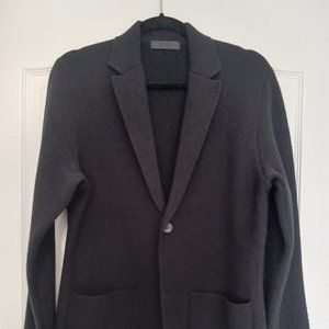 Nwot uniqlo wool blazer jacket cardigan size xs black